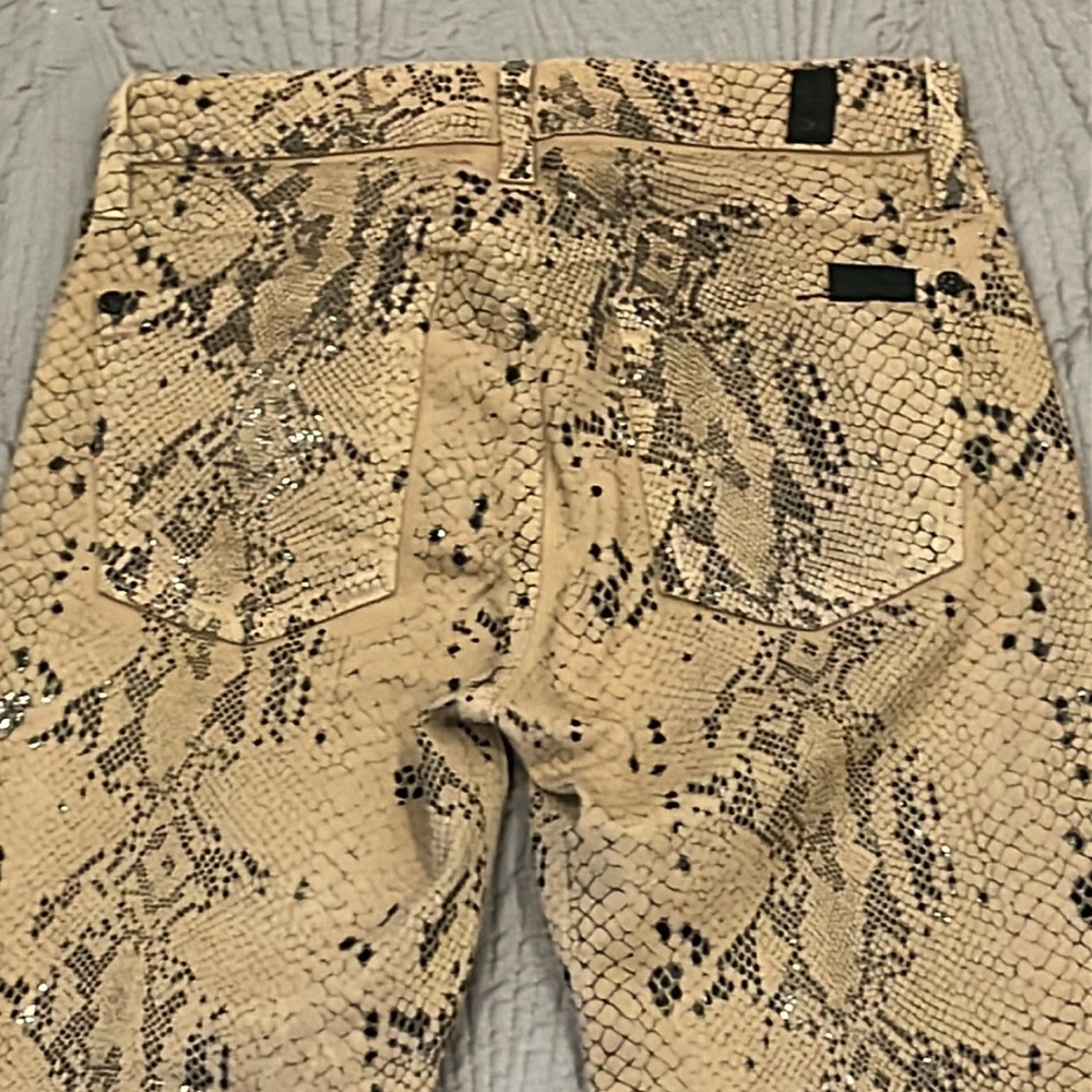 7 For All Mankind Women’s ‘the skinny’ Snake Print Pants size 24 - Picture 7 of 12